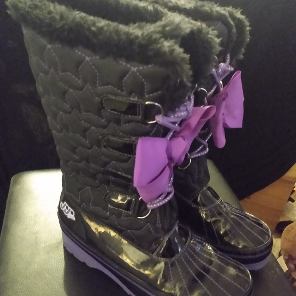 Girls JO-JO Winter boots black/Purple - Picture 3 of 3